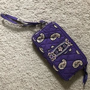 Purple Paisley Wristlet